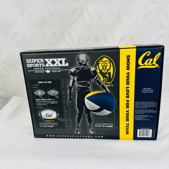 UC BERKELEY Super Size Football Dad Gift Sports XXL 2.5 Ft Inflate NEW Sealed - Picture 2 of 4